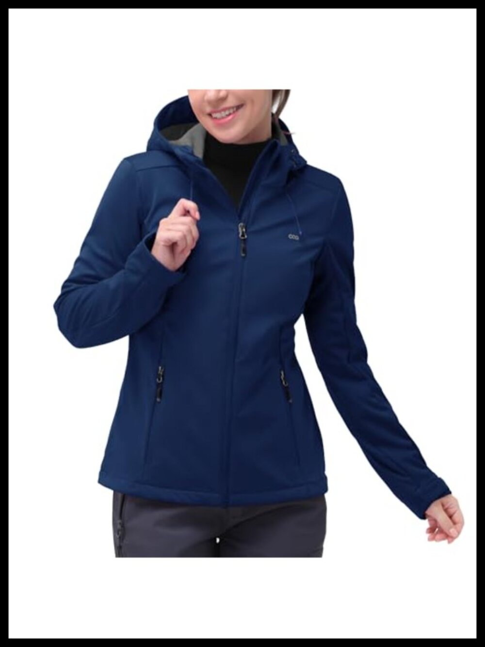 Women's Waterproof Softshell Jacket Lightweight Windbreaker with Hood